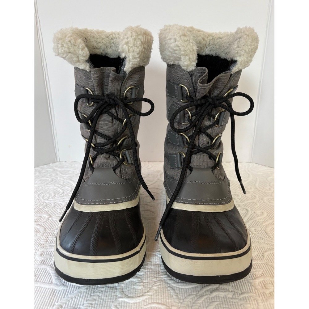 Sorel Winter Carnival Boots Quarry Black Gray Waterproof Snow Womens 9.5